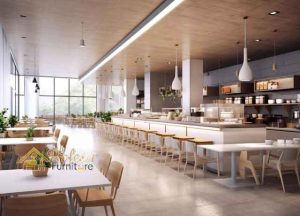 Meja bar cafe murah Jakarta Selatan desain minimalis