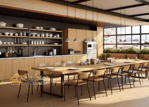 Meja Bar Cafe HPL Jakarta workshop produsen langsung