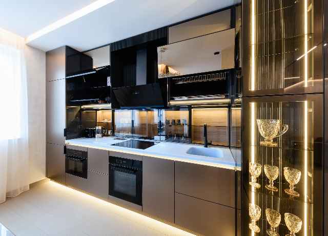 Jasa Kitchen Set Palopo model terbaru dengan mini bar elegan Jasa Kitchen Set Palopo model terbaru dengan mini bar elegan