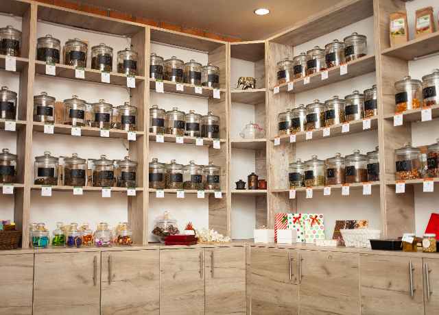 Lemari toko parfum custom